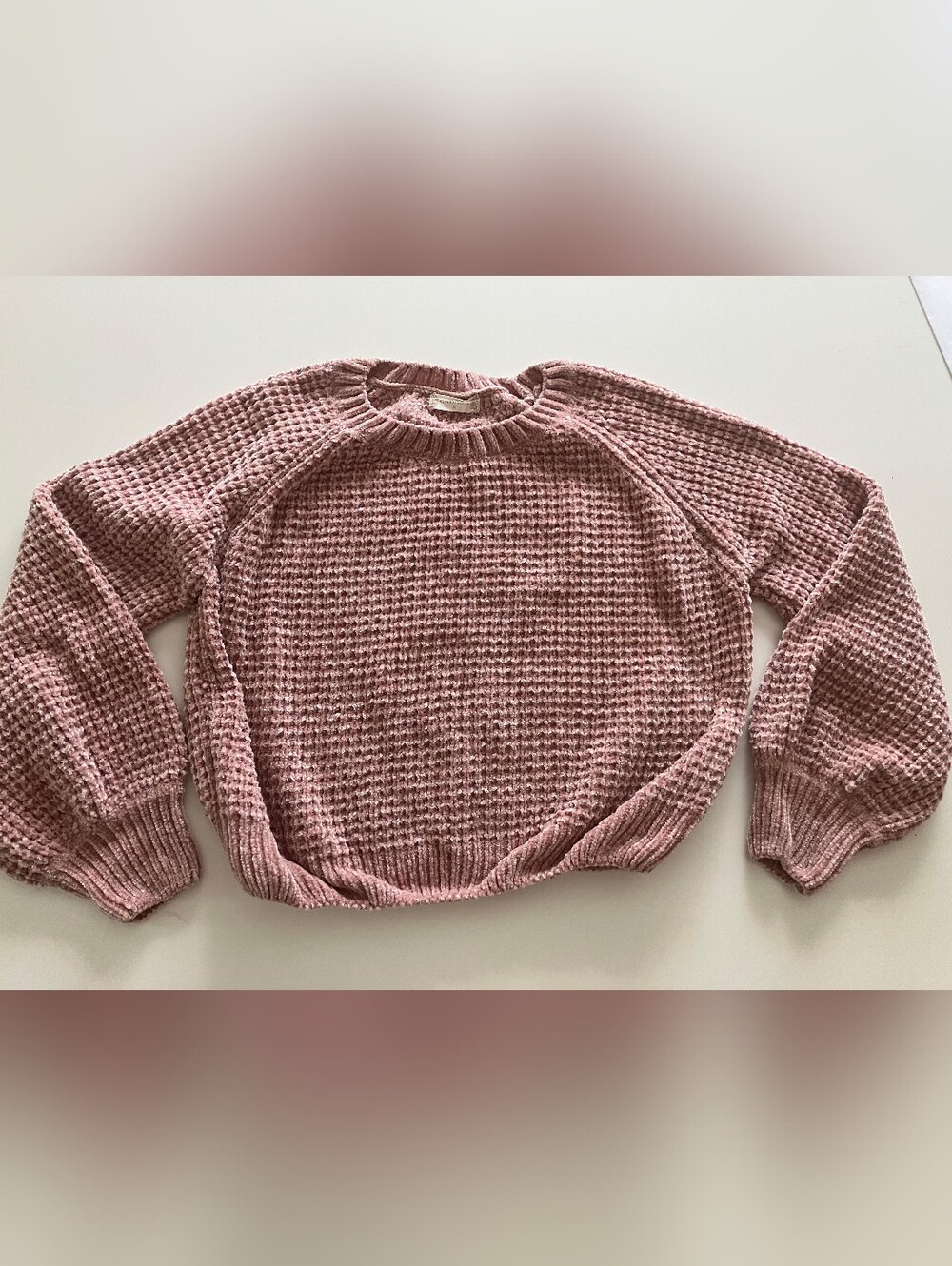 Altar'd State Dusty Rose Knit Textured Sweater Size M